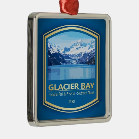 Glacier Bay NP (PF1) Metalen Ornament (Rechts)