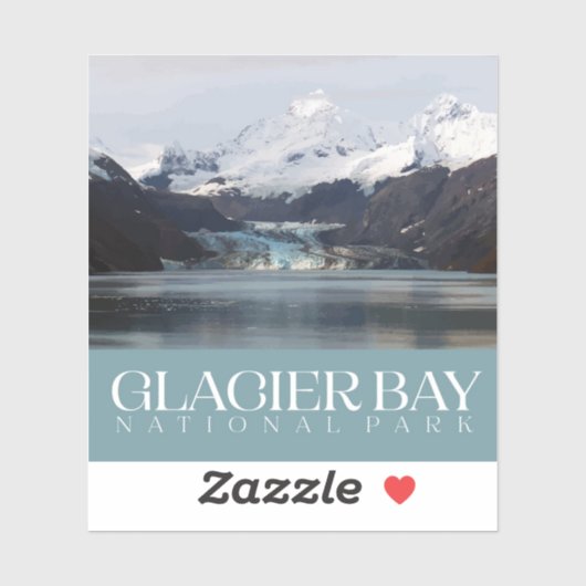 Glacier Bay Sticker, Nationaal Park Decal Sticker (Vel)