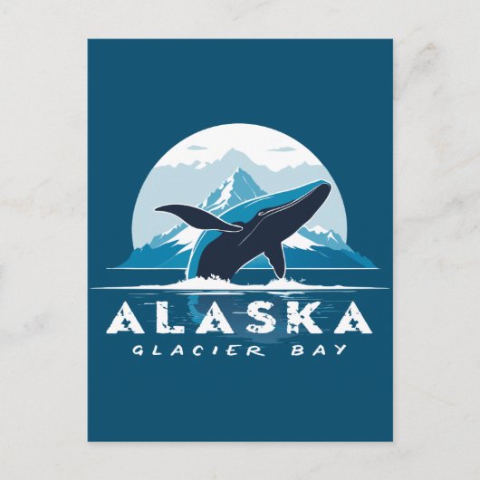 Glacier Bay Whale - Alaska Briefkaart (Voorkant)