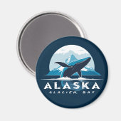 Glacier Bay Whale - Alaska Magneet (Voorkant / Achterkant)