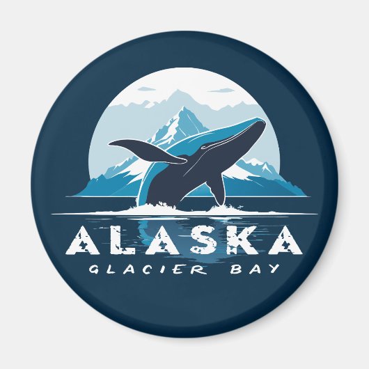 Glacier Bay Whale - Alaska Magneet (Voorkant)