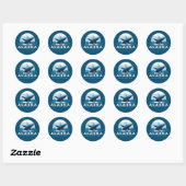 Glacier Bay Whale - Alaska Ronde Sticker (Vel)