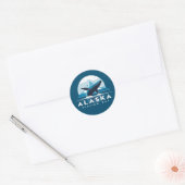 Glacier Bay Whale - Alaska Ronde Sticker (Envelop)