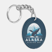 Glacier Bay Whale - Alaska Sleutelhanger (Voorkant Links)