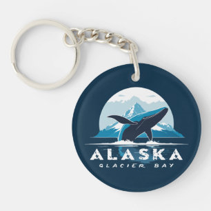 Glacier Bay Whale - Alaska Sleutelhanger
