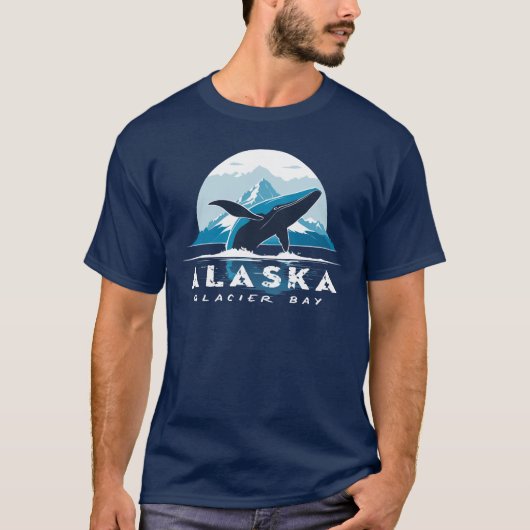 Glacier Bay Whale - Alaska T-shirt (Voorkant)