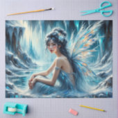 Glacier Bloom Ice Fairy Winter Fantasy Decoupage  Tissuepapier (Craft)