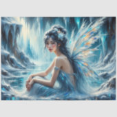 Glacier Bloom Ice Fairy Winter Fantasy Decoupage  Tissuepapier (Voorkant)