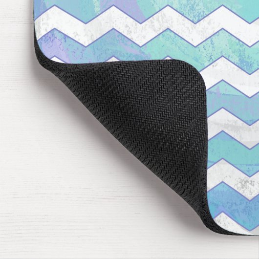 Glacier Blue Chevron Pattern Muismat (Hoek)