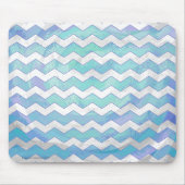 Glacier Blue Chevron Pattern Muismat (Voorkant)