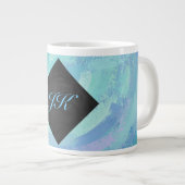 Glacier Blue Monogram Grote Koffiekop (Voorkant rechts)