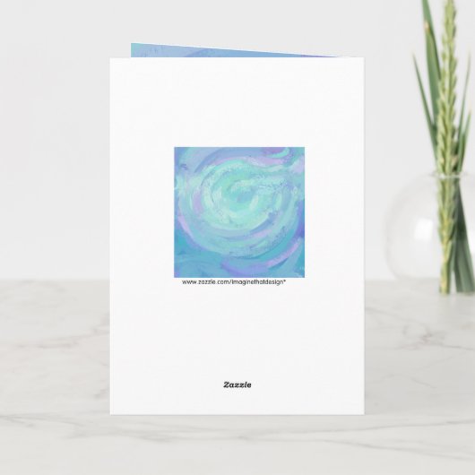 Glacier Blue Monogram Kaart (Achterkant)