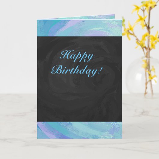 Glacier Blue Monogram Kaart (Gele Bloem)