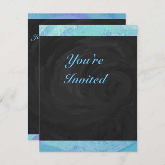 Glacier Blue Monogram Kaart (Voorkant / Achterkant)