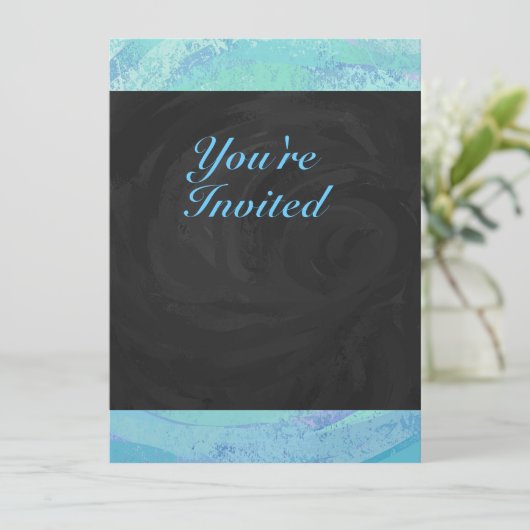 Glacier Blue Monogram Kaart (Staand voorkant)