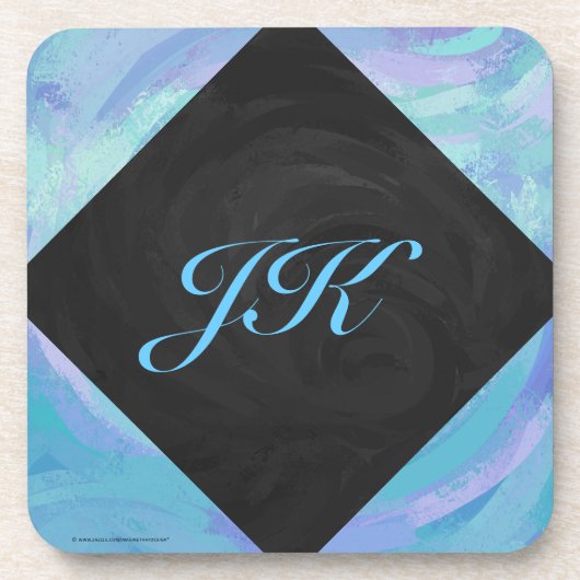 Glacier Blue Monogram Onderzetter (Voorkant)