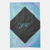 Glacier Blue Monogram Theedoek (Verticaal)