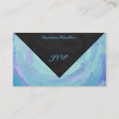 Glacier Blue Monogram voor en achter Visitekaartje (Achterkant)