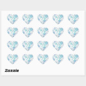 Glacier Blue Polka Dot Pattern Hart Sticker (Vel)