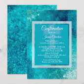 Glacier Blue religieuze uitnodiging (Voorkant / Achterkant)