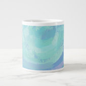 Glacier Blue Textured Grote Koffiekop (Voorkant)