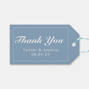 Glacier Blue & White Modern minimalist Hartelijk d Cadeaulabel