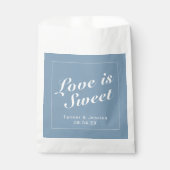 Glacier Blue & White Modern Minimalist Wedding Bedankzakje (Voorkant)