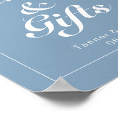 Glacier Blue & White Modern Wedding Sign Poster (Hoek)