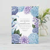 Glacier Bluebell/Soft Periwinkle & Winter Wisteria Kaart (Staand voorkant)