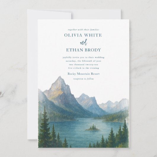 Glacier bruiloft uitnodiging (Voorkant)