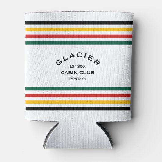 Glacier Cabin Club Custom Crest Park Stripe Blikjeskoeler (Voorkant)