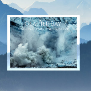 Glacier Calving Glacier, Glacier Bay Nationaal Par Briefkaart