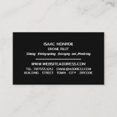 Glacier Drone Silhouette, Drone Pilot Visitekaartje (Achterkant)