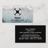 Glacier Drone Silhouette, Drone Pilot Visitekaartje (Voorkant / Achterkant)