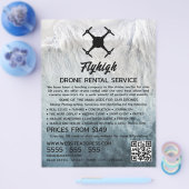 Glacier Drone Silhouette, Drone Rental Company Flyer (Enkel)