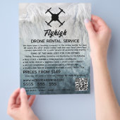 Glacier Drone Silhouette, Drone Rental Company Flyer (Hand)