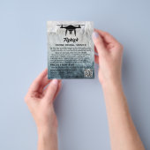 Glacier Drone Silhouette, Drone Rental Company Flyer (Hand)