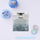 Glacier Drone Silhouette, Drone Rental Company Flyer (Enkel)