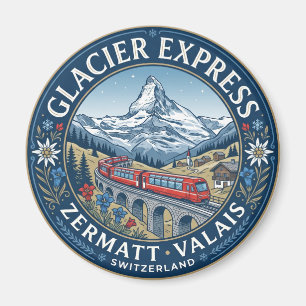 Glacier Express Route Zwitserland Magneet