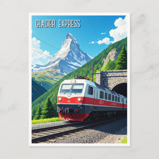 Glacier Express Zwitserland Matterhorn Briefkaart (Voorkant)