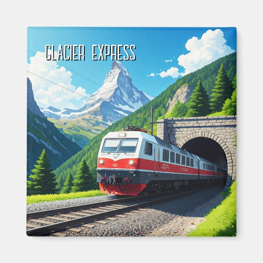 Glacier Express Zwitserland Matterhorn Magneet (Voorkant)