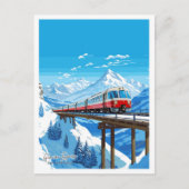 Glacier Express Zwitserland Reizen illustratie Briefkaart (Voorkant)
