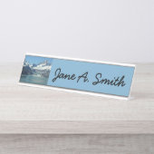 Glacier-Fed Waters van Alaska Bureau Naambordje (Voorkant)