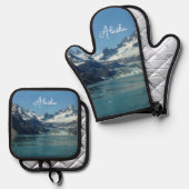 Glacier-Fed Waters van Alaska Ovenwant & Pannenlap Set (Voorkant / Achterkant)