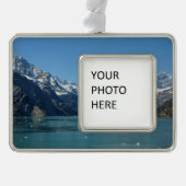 Glacier-Fed Waters van Alaska Verzilverd Omlijst Ornament (Voorkant)