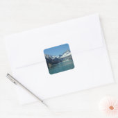 Glacier-Fed Waters van Alaska Vierkante Sticker (Envelop)