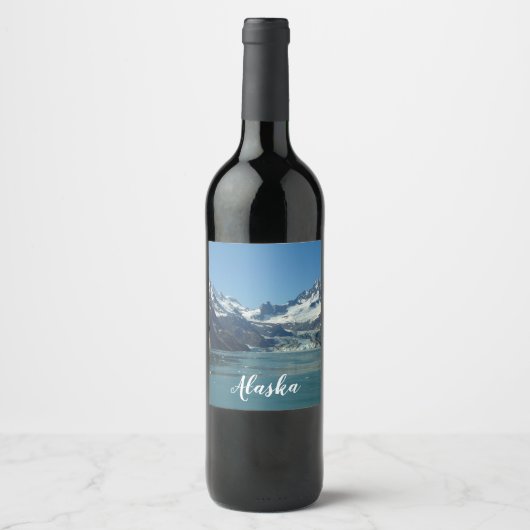 Glacier-Fed Waters van Alaska Wijn Etiket (Voorkant)