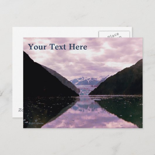 Glacier Fjord Briefkaart (Voorkant / Achterkant)