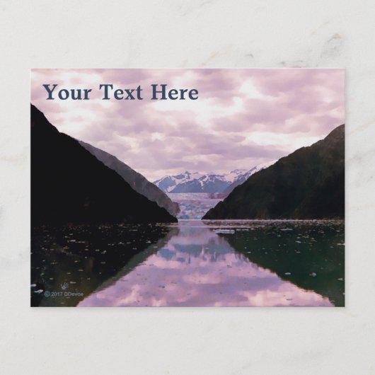 Glacier Fjord Briefkaart (Voorkant)