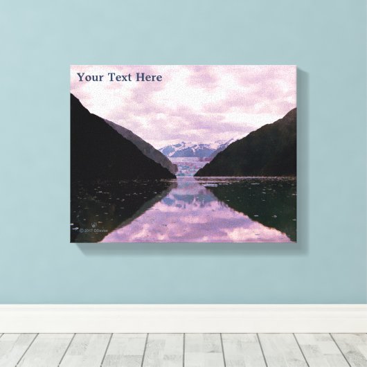 Glacier Fjord Canvas Afdruk (Insitu (Houten vloer))